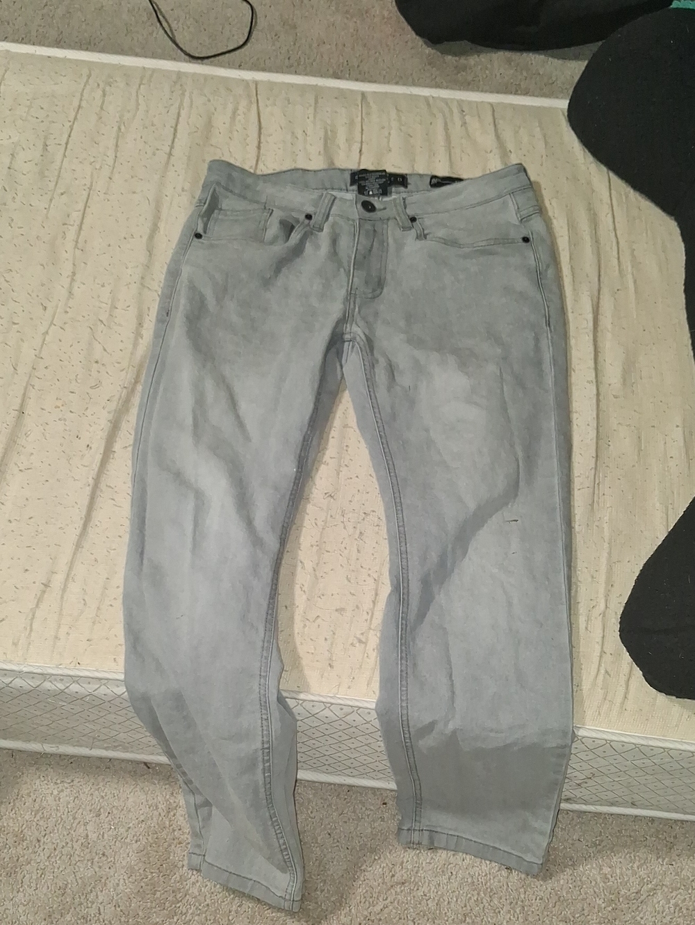 Relaxed Fit Men's Light Gray Jeans